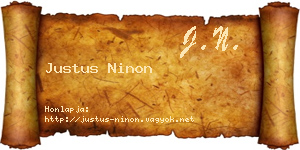 Justus Ninon névjegykártya